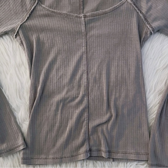 Free People Ribbed Long Sleeve Top - Picture 2 of 5